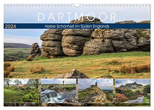 Dartmoor, herbe Schönheit im Süden Englands (Wandkalender 2024 DIN A3 quer), CALVENDO Monatskalender von CALVENDO