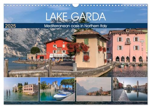 Lake Garda Mediterranean oasis in Northern Italy (Wandkalender 2025 DIN A3 quer), CALVENDO Monatskalender