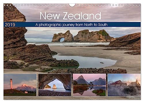 New Zealand, a photographic journey from North to South (Wandkalender 2024 DIN A3 quer), CALVENDO Monatskalender
