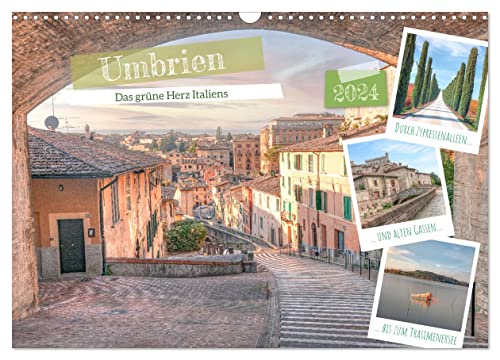 Umbrien - Das grüne Herz Italiens (Wandkalender 2024 DIN A3 quer), CALVENDO Monatskalender