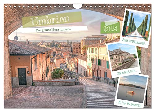 Umbrien - Das grüne Herz Italiens (Wandkalender 2024 DIN A4 quer), CALVENDO Monatskalender