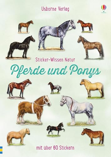 Sticker-Wissen Natur: Pferde und Ponys: Mit über 60 Stickern (Sticker-Wissen-Natur-Reihe) von Usborne Verlag