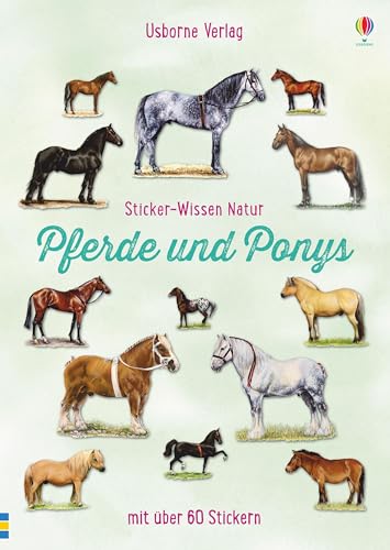 Sticker-Wissen Natur: Pferde und Ponys: Mit über 60 Stickern (Sticker-Wissen-Natur-Reihe) von Usborne
