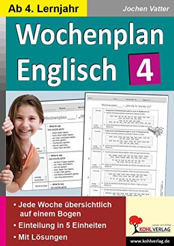 Wochenplan Englisch 4: Ab 4. Lernjahr