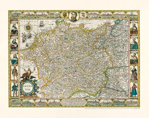 Deutschland - Germania, 1607, Planokarte (Deutschland - Historische Landkarten im Nachdruck, 1) von Rockstuhl Verlag