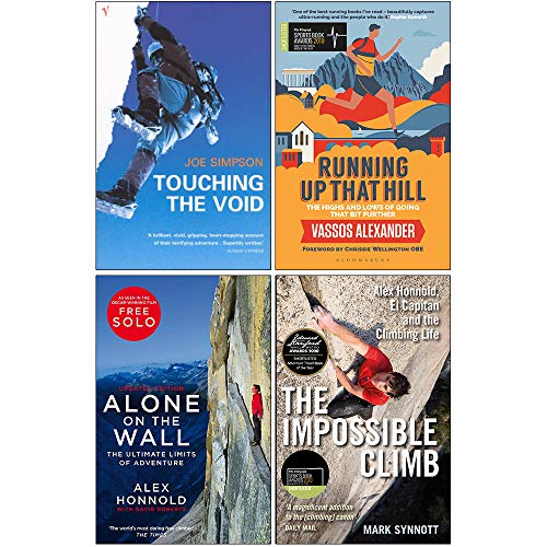 Touching The Void, Running Up That Hill, Alone On The Wall, The Impossible Climb 4 Books Collection Set