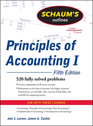 Schaum's Outline of Principles of Accounting I, Fifth Edition von McGraw-Hill Education