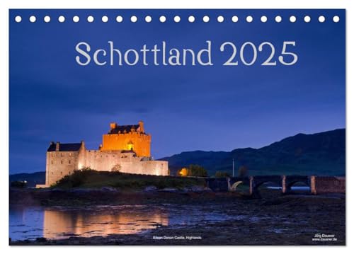 Schottland (Tischkalender 2025 DIN A5 quer), CALVENDO Monatskalender von CALVENDO
