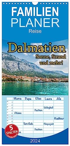 Familienplaner 2024 - Dalmatien - Sonne, Strand und mehr mit 5 Spalten (Wandkalender, 21 cm x 45 cm) CALVENDO