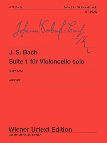 Suite No1 BWV1007 (d'après Leisinger) - Vc solo