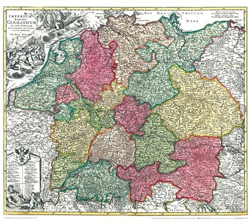 Historische Karte: Deutschland - GERMANICUM, 1715 (Plano): Heiliges Römisches Reich