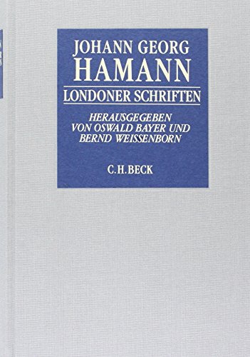 Londoner Schriften: Historisch-kritische Ausgabe