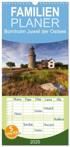Familienplaner 2025 - Bornholm Juwel der Ostsee mit 5 Spalten (Wandkalender, 21 cm x 45 cm), CALVENDO