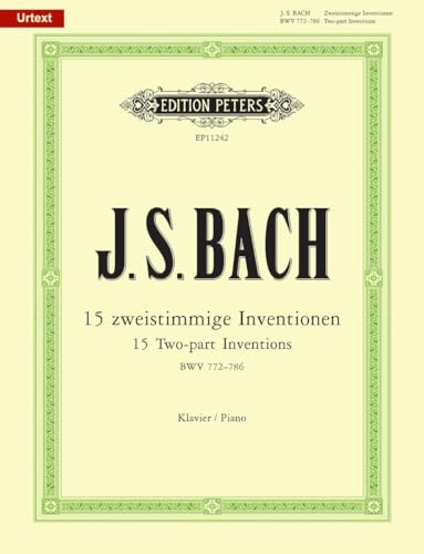 15 zweistimmige Inventionen: BWV 772-786 (Edition Peters)