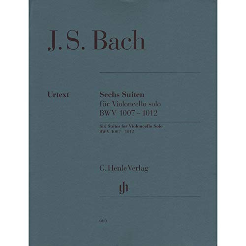 6 Suiten Bwv 1007-1012 (Vc). Violoncello: Besetzung: Violoncello solo (G. Henle Urtext-Ausgabe) von HENLE