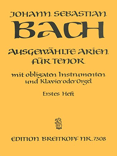 Ausgewählte Arien für Tenor mit Instrumenten und Klavier Heft 1 (EB 7308): Tl.1