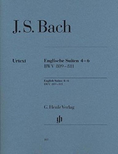 Englische Suiten 4-6, BWV 809-811: Besetzung: Klavier zu zwei Händen (G. Henle Urtext-Ausgabe)