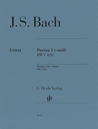 Partita Nr. 2 c-moll BWV 826: Besetzung: Klavier zu zwei Händen (G. Henle Urtext-Ausgabe) von G. Henle Verlag