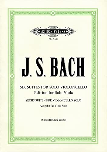Suiten für Violoncello solo BWV 1007-1012 -Übertragung für Viola solo-: Noten für Viola solo