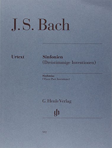 Sinfonien BWV 787-801 (Dreistimmige Inventionen), Klavier 2ms; revidierte Ausgabe: Besetzung: Klavier zu zwei Händen (G. Henle Urtext-Ausgabe) von Henle, G. Verlag