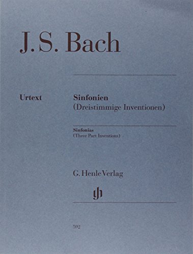 Sinfonien BWV 787-801 (Dreistimmige Inventionen), Klavier 2ms; revidierte Ausgabe: Besetzung: Klavier zu zwei Händen (G. Henle Urtext-Ausgabe)