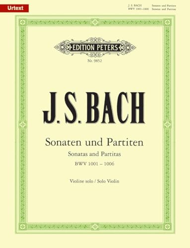 Sonaten und Partiten für Violine solo BWV 1001-1006 / URTEXT: für Violinen allein (Edition Peters) von Alfred Music