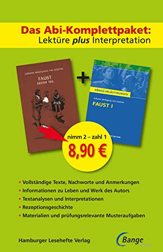 Faust I – Das Abi-Komplettpaket: Lektüre plus Interpretation.: Königs Erläuterung mit kostenlosem Hamburger Leseheft