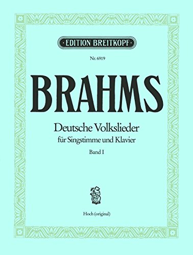 Deutsche Volkslieder Band I: Nr. 1 - 21 Ausgabe für hohe Stimme und Klavier - Breitkopf Urtext (EB 6919) von Breitkopf & Härtel