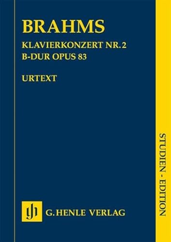 Klavierkonzert Nr. 2 B-dur op. 83, Studien-Edition: Besetzung: Orchester (Studien-Editionen: Studienpartituren) von G. Henle Verlag