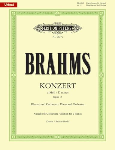 Konzert Nr. 1 d-Moll op. 15 für Klavier und Orchester, Ausgabe für 2 Klaviere: Für 2 Klaviere zu vier Händen (Edition Peters)