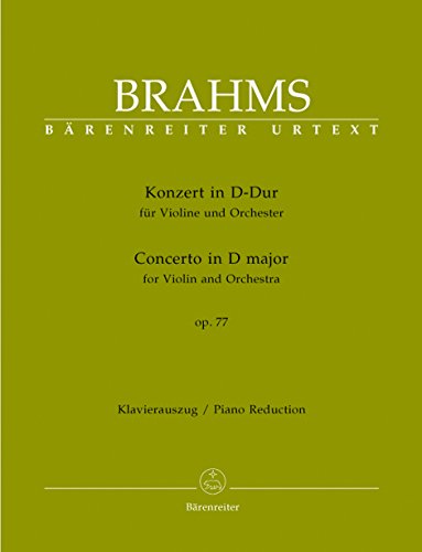 Konzert für Violine und Orchester D-Dur op. 77.BÄRENREITER URTEXT. Klavierauszug, Urtextausgabe: Violine und Klavier