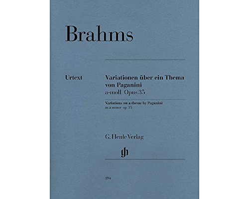 Paganini-Variationen Op 35; Klavier 2 ms: Besetzung: Klavier zu zwei Händen (G. Henle Urtext-Ausgabe)