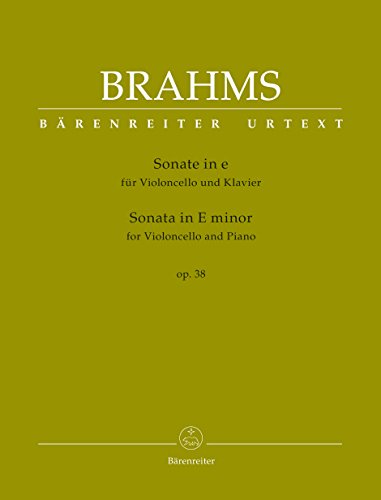 Sonate für Violoncello und Klavier e-Moll op. 38. Partitur mit Stimmen, Urtextausgabe