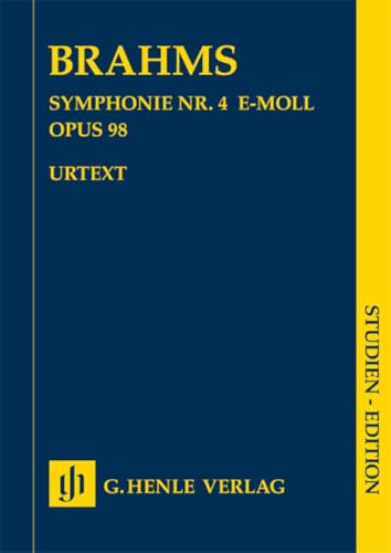 Symphonie Nr. 4 e-moll op. 98. Studien-Edition: Studienpartitur (Studien-Editionen: Studienpartituren) von Henle, G. Verlag