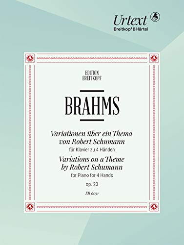 Variationen über ein Thema von Robert Schumann op. 23 für Klavier vierhändig - Breitkopf Urtext (EB 6031)