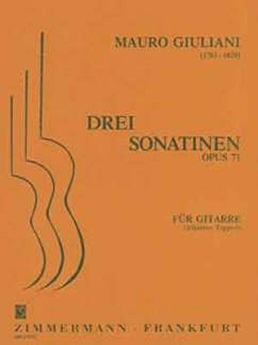 Drei Sonatinen: op. 71. Gitarre. von Zimmermann Musikverlag KG