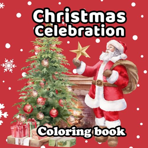 Xmas corner celebration : Coloring Book for Adults & Teens, Bold and Easy Designs, Simple Illustrations Featuring Cute Holiday, Christmas trees, ... (Christmas celebration Coloring book, Band 3) von Independently published