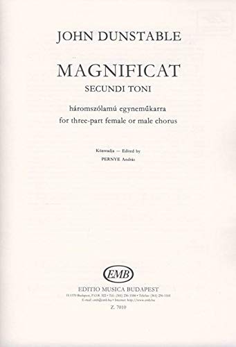 MAGNIFICAT SECUNDI TONI FUR DREISTIMMIGE FRAUEN-