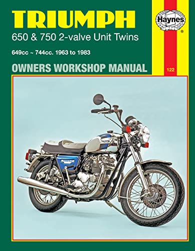 Triumph 650 and 750 2-Valve Twins Owners Workshop Manual, No. 122: '63-'83 (Haynes Manuals)