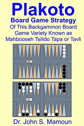 Plakoto Board Game Strategy Of This Backgammon Board Game Variety Known as Mahbooseh Tsilido Tapa or Tavli von CreateSpace Independent Publishing Platform