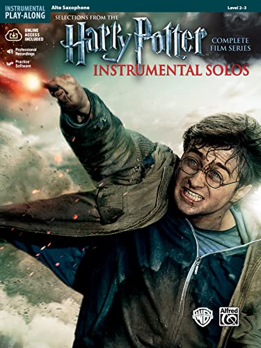 Harry Potter Instrumental Solos from the complete Film Series: Alto Sax (Book & CD): Selections from the Complete Film Series (incl. Online Code) (Alfred's Instrumental Play-Along, Level 2-3) von Alfred Publishing