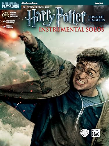 Harry Potter Instrumental Solos from the complete Film Series: Alto Sax (Book & CD): Selections from the Complete Film Series (incl. Online Code) (Alfred's Instrumental Play-Along, Level 2-3)