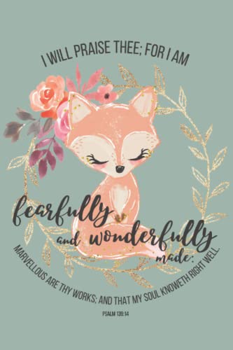 Fox Psalm 139:14 Notebook
