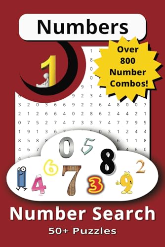 Numbers Search Puzzle Book: Number Searches with Easy to Read Print about Numbers | 6x9 inches, 110 pages | 50+ puzzles ... Gifts for Travel, Holidays, and Free Time von Independently published