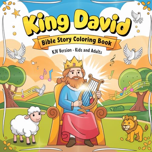King David Bible Story Coloring Book: KJV Version Kids and Adults von Independently published