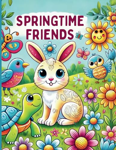 Springtime Friends: A Coloring Book of Animals and Flowers for Kids von Independently published
