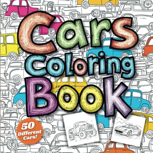 Cars Coloring Book for Kids: 50 Unique Designs for Creative Fun: A Fun-Filled Coloring Book with Retro Classics, Modern Speedsters, and Whimsical Vehicles for Young Artists von Independently published