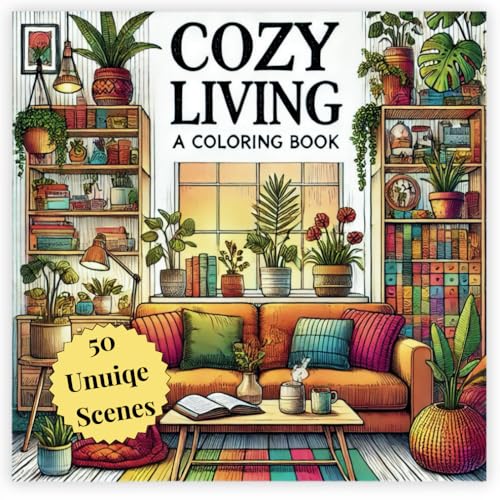 Cozy Living: Relaxing Coloring Book: 50 Beautiful Scenes of Warmth and Comfort for Stress Relief and Creativity von Independently published
