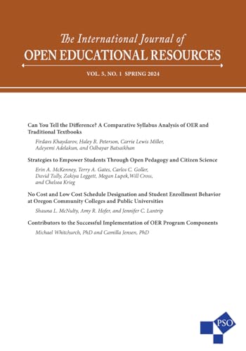 International Journal of Open Educational Resources: Vol. 5, No. 1, Spring 2024 von Westphalia Press