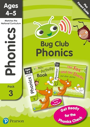 Bug Club Phonics Learn at Home Pack 3, Phonics Sets 7-9 for ages 4-5 (Six stories + Parent Guide + Activity Book)